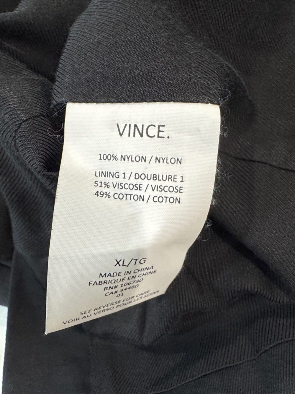 Vince Black Lightweight Shirt Jacket with Front Pockets - Picture 6 of 6